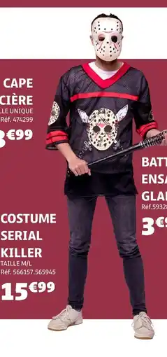Gifi Costume serial killer offre