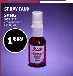 Gifi Spray faux sang offre