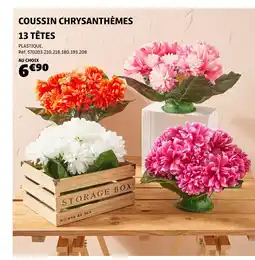Gifi Coussin chrysanthèmes 13 têtes offre