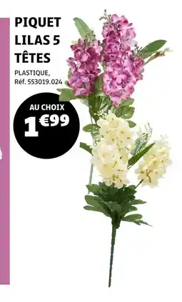 Gifi Piquet lilas 5 têtes offre