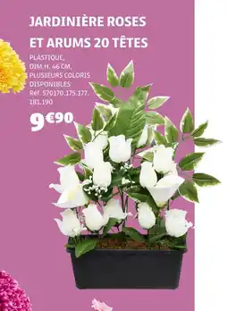 Gifi Jardinière roses et arums 20 têtes offre