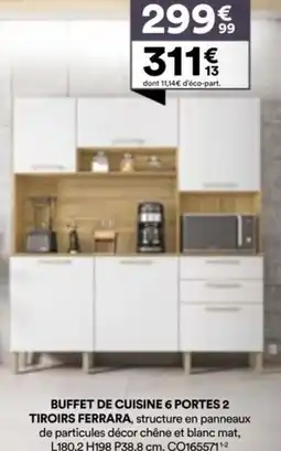 BUT Buffet de cuisine 6 portes 2 tiroirs ferrara offre