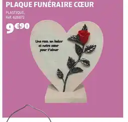 Gifi Plaque funéraire cœur offre