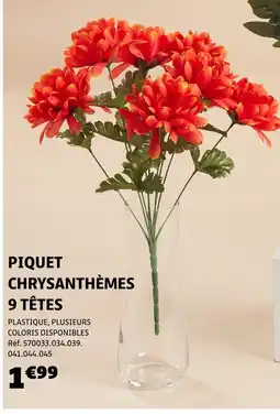Gifi Piquet chrysanthèmes 9 têtes offre