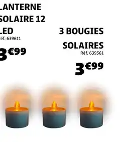 Gifi 3 bougies solaires offre