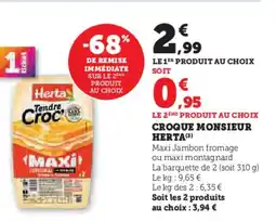 U Express Croque monsieur herta offre