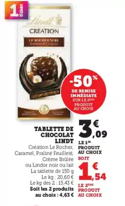 U Express Tablette de chocolat lindt offre