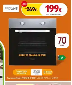 Darty PROLINE Four encastrable CNE8X offre