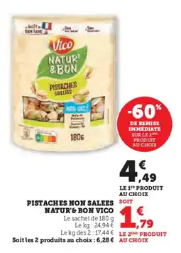 U Express Pistaches non salees natur's bon vico offre
