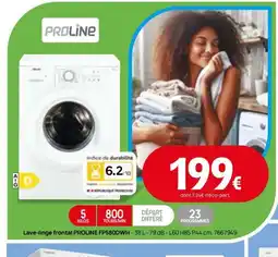 Darty PROLINE Lave-linge frontal FP580DWH-38 offre
