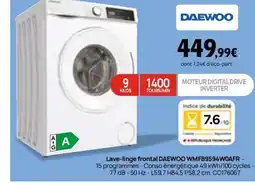 Darty DAEWOO Lave-linge frontal WMFB9594WOAFR offre
