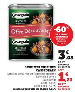 U Express Legumes cuisines au choix cassegrain offre