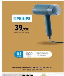 Darty PHILIPS SÉRIE Défroisseur 3000 STH 3000/20 offre