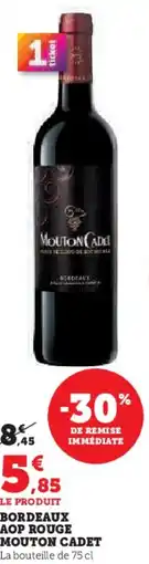 U Express Bordeaux aop rouge mouton cadet offre