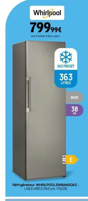 Darty WHIRLPOOL Réfrigérateur SW8AM2QX2 offre