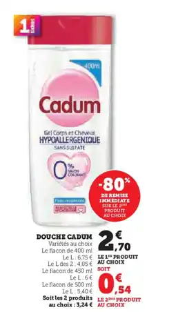U Express Douche cadum offre