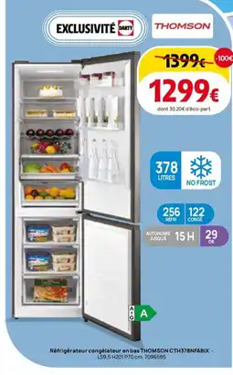 Darty THOMSON Réfrigérateur congélateur en bas CTH378NFABIX offre