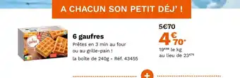 Picard 6 gaufres offre