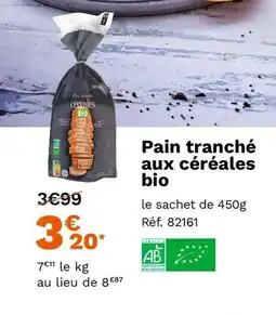 Picard Pain tranché aux céréales bio offre