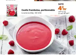 Picard Coulis framboise, portionnable offre