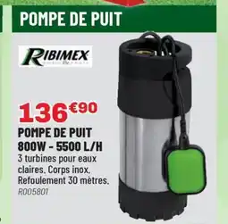 Brico Pro RIBIMEX Pompe de puit 800w-5500 l/h offre