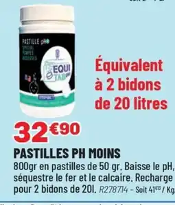 Brico Pro Pastilles ph moins offre