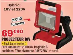 Brico Pro Projecteur 18v offre