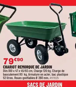 Brico Pro Chariot remorque de jardin offre