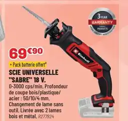 Brico Pro Scie universelle sabre 18 v offre