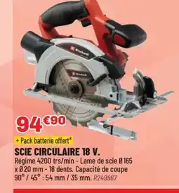Brico Pro Scie circulaire 18 v offre
