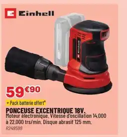 Brico Pro EINHELL Ponceuse excentrique 18v offre