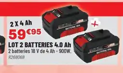 Brico Pro Lot 2 batteries 4.0 ah offre