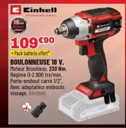 Brico Pro EINHELL Boulonneuse 18v offre