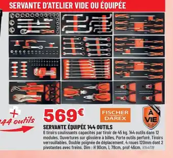Brico Pro Servante équipée 144 outils offre