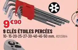 Brico Pro 9 clés étoiles percées offre