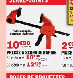 Brico Pro Presse à serrage rapide offre