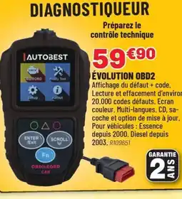 Brico Pro Évolution obd2 offre