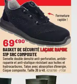Brico Pro Basket de sécurité laçage rapide sip src composite offre