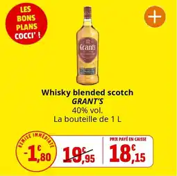 Coccimarket Whisky blended scotch grant's offre
