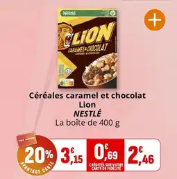 Coccimarket Céréales caramel et chocolat lion nestlé offre