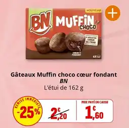 Coccimarket Gâteaux muffin choco cœur fondant bn offre