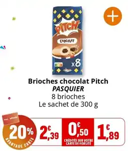 Coccimarket Brioches chocolat pitch pasquier offre