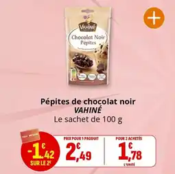 Coccimarket Pépites de chocolat noir vahiné offre