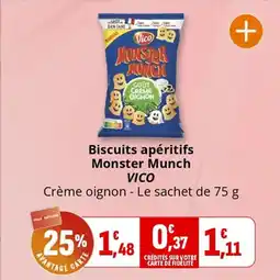 Coccimarket Biscuits apéritifs monster munch vico offre