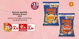 Coccimarket Biscuits apéritifs monster munch vico offre