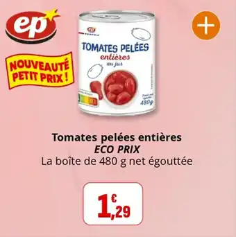 Coccimarket Tomates pelées entières eco prix offre
