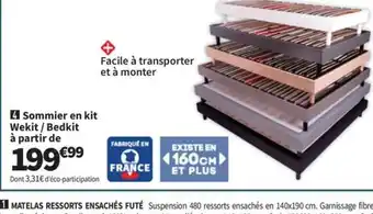 Conforama Sommier en kit Wekit / Bedkit offre