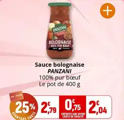 Coccimarket Sauce bolognaise panzani offre