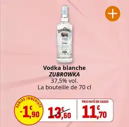 Coccimarket Vodka blanche zubrowka offre