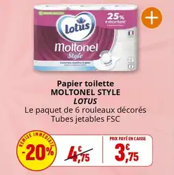 Coccimarket Papier toilette moltonel style lotus offre